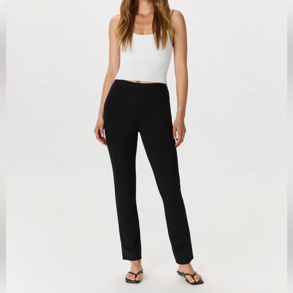 Quince Black Straight Leg Pull on stretch Women's Pants size large